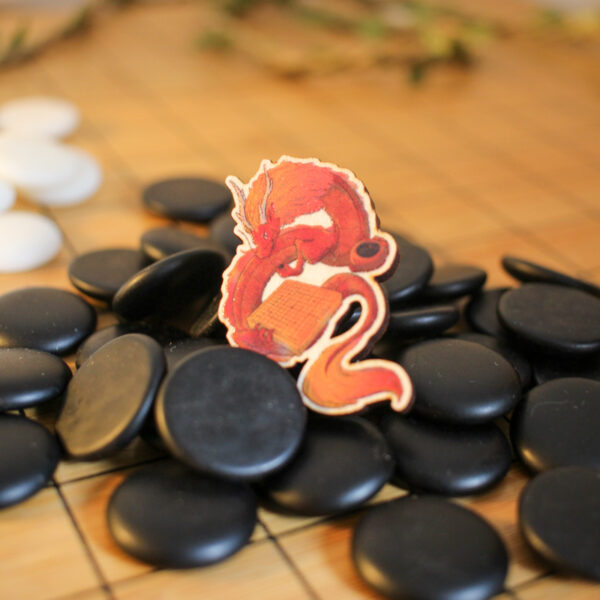 Wooden Pin - Red Dragon - Image 2